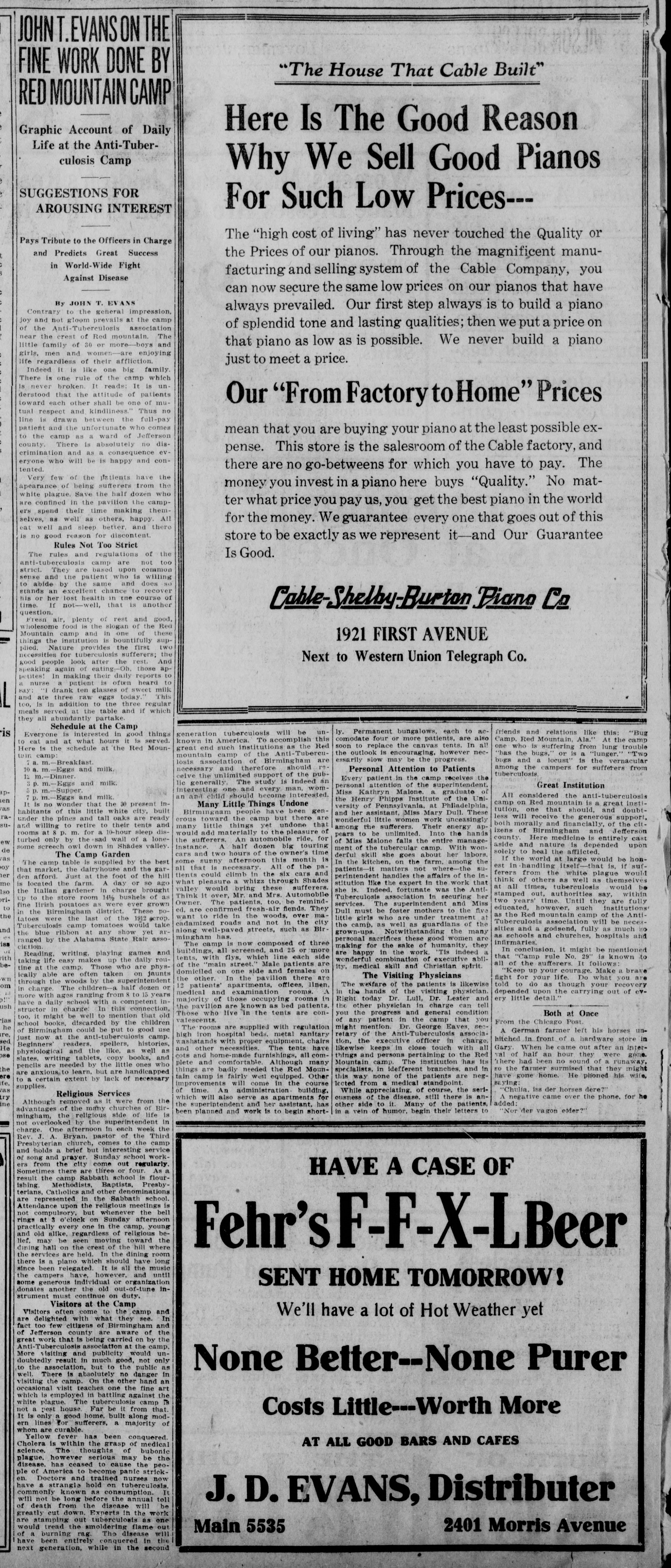 John T. Evans on the Fine Work Done by Red Mountain Camp